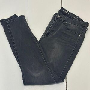 7‎ for all mankind denim black gray cotton womens size 32